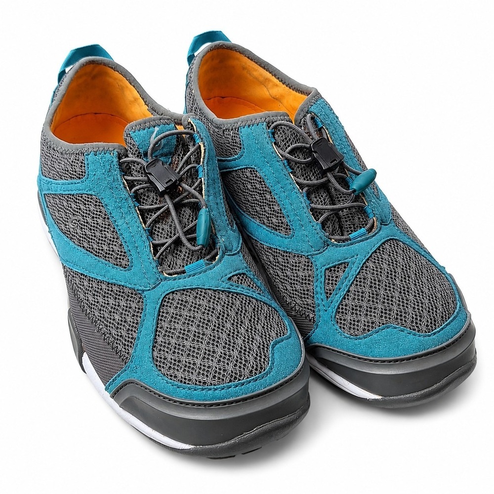 OLUKAI 'Eleu Amphibious Water Trainer Sneakers Sz EU/41 US/8 Teal Charcoal Mesh